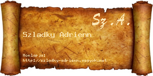 Szladky Adrienn névjegykártya